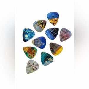 Art-Print Guitar Picks Set inspired by Van Gogh